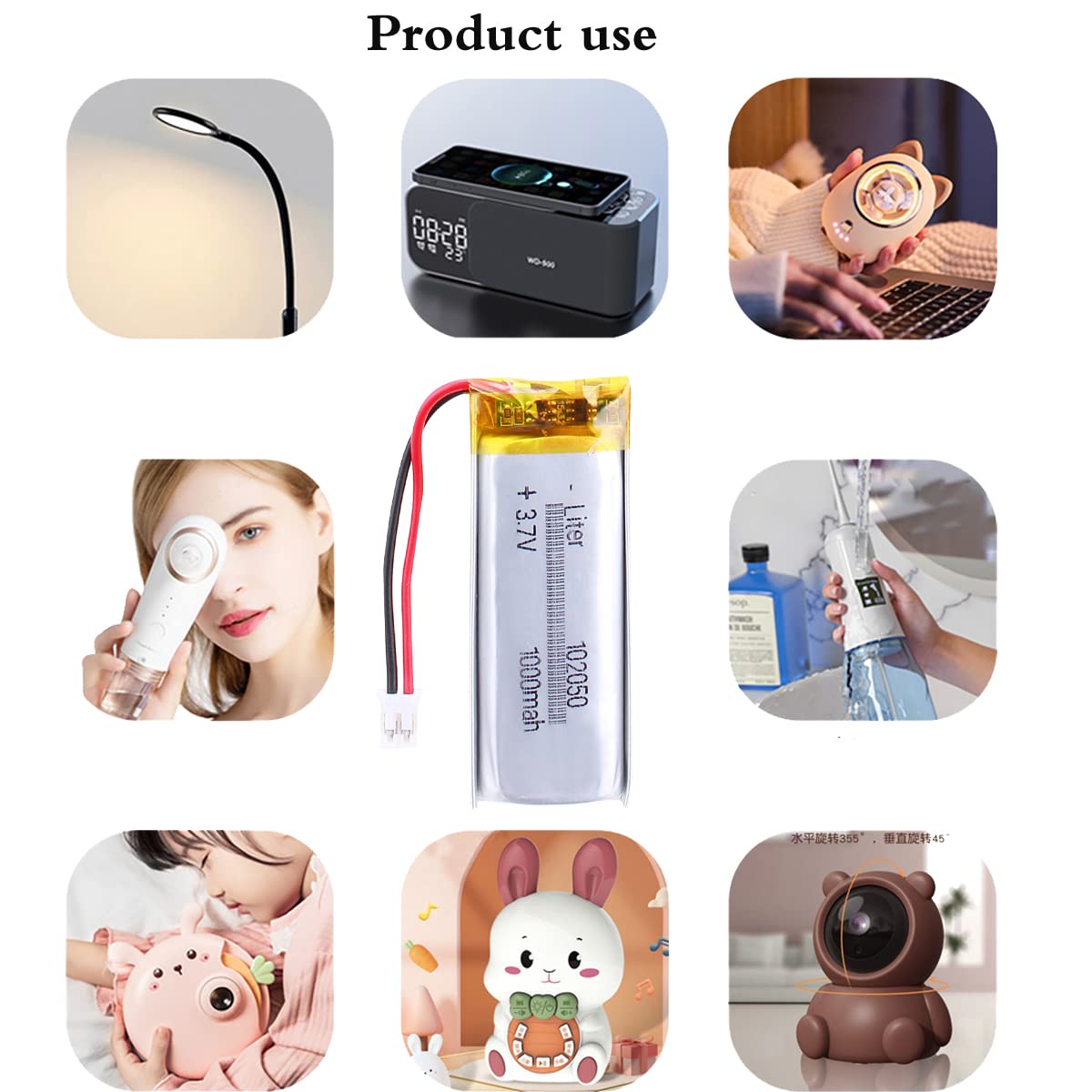 Amazon.com: 3.7V 102050 1000mAh Lithium Polymer ion Battery