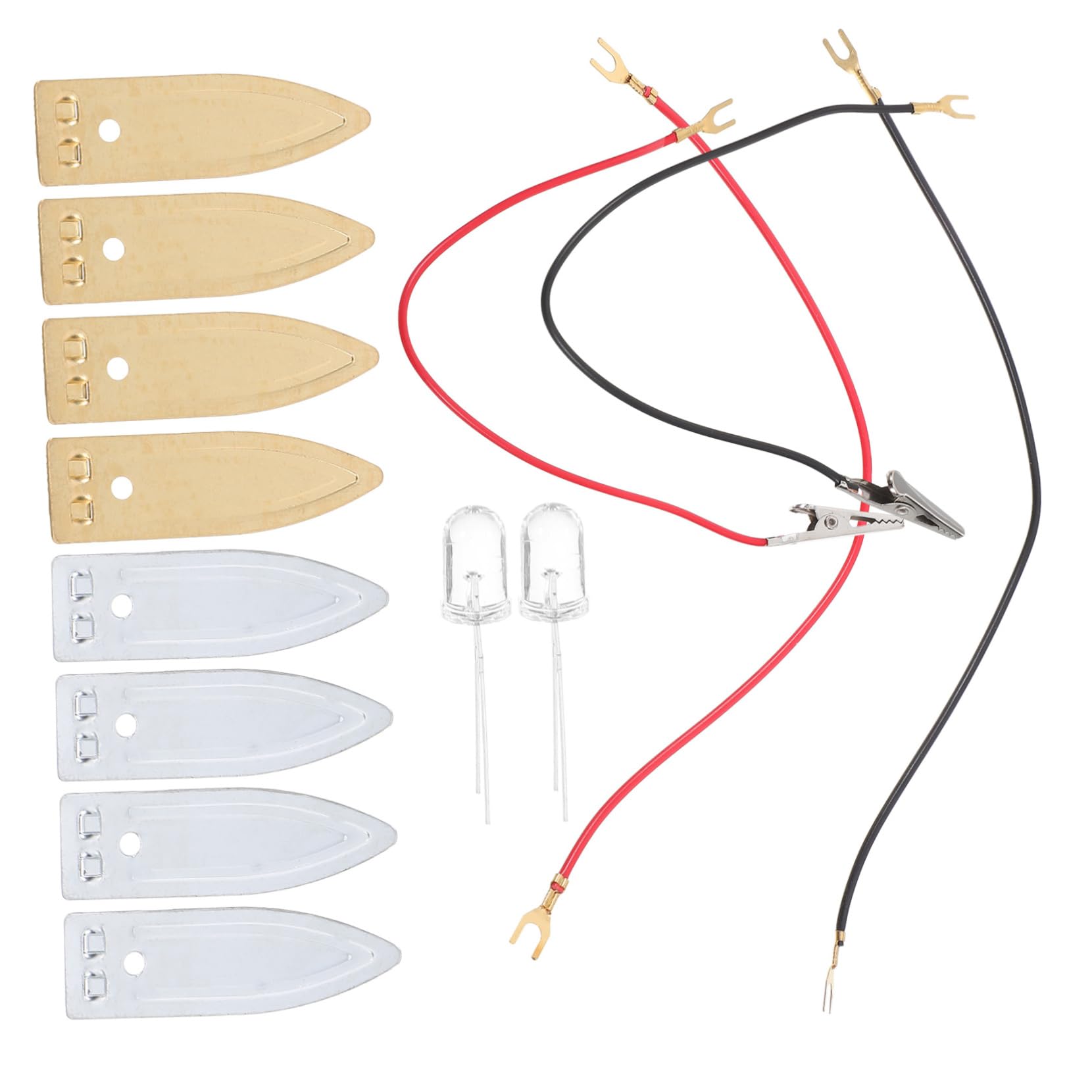 1 Set Battery Experiment Kit Fruit Experiment Tools Fruit Battery Experiment Tools Copper Anode Experiment Supplies Copper Plate Zinc Anode Electrode Material Electrode Strips CATIEBYE