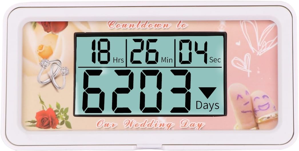 Searon Digital 9999 Days Countdown Clock Timer (Wedding)