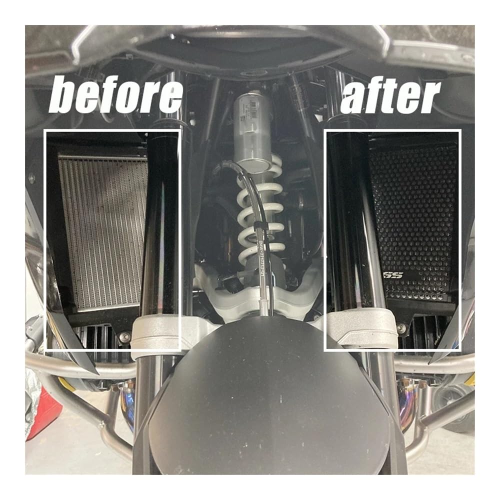 BMW R1250R Radiator Guard - Black Aluminum Mesh Protector For 2019-2024 Models