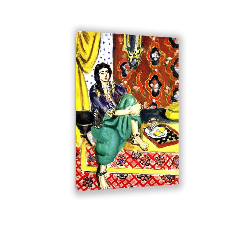 Mycggdgh Unframe Henri Matisse Painting Reproduction Seated Odalisque Famous Art Poster Henri Matisse Wall Decor For Bedroom Picture For Living Room Bathroom Office 70X110cm(28X43in) Frame