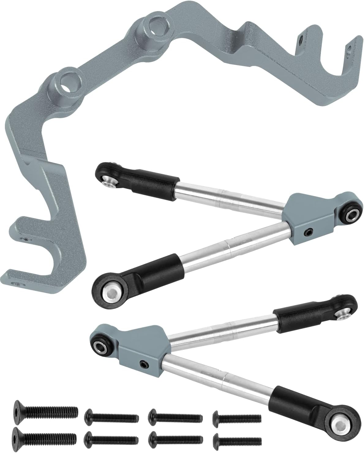 RC 7075 Front Tie Rods with Stabilizer for C Hub Upgrades Part for 1/10 Slash 4x4 LCG 4WD,Alloy Aluminium Front Tie Rods with Stabilizer Hops Up,Navy Blue
