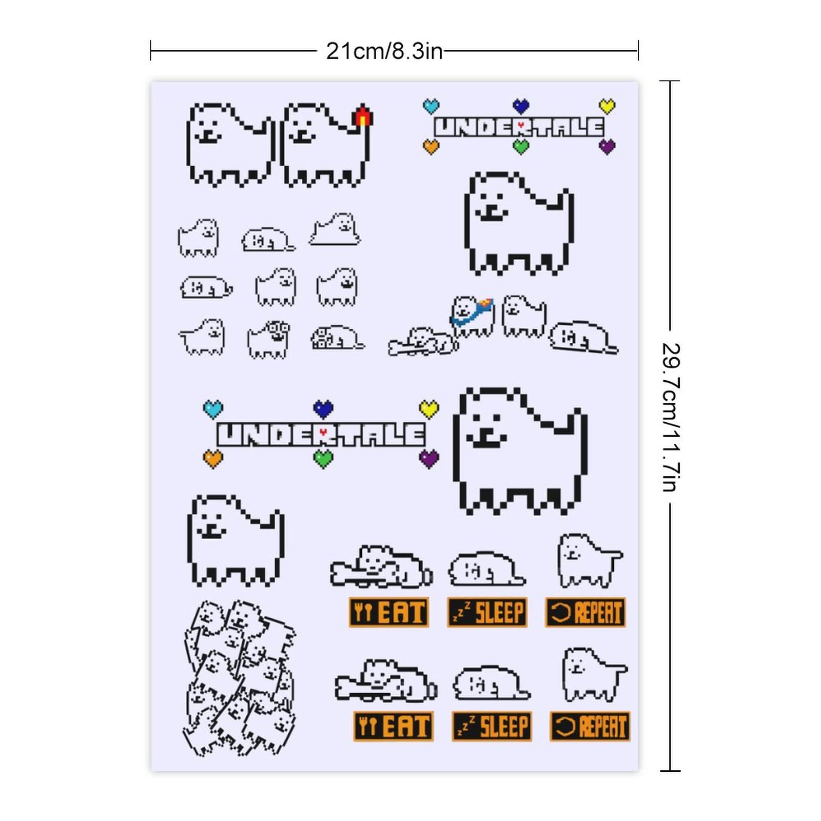 undertale　紙製雑貨　戌年　特典　犬みくじ　4点セット＋ステッカー Amazon.co.jp: シール アンダーテール 犬 アンダーテール 犬