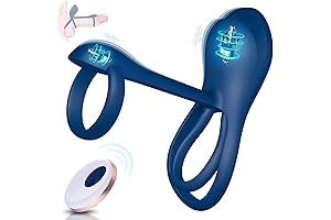 Vibrating Penis Ring Adult Toys - 3 in-1 USB Rechargeable for Couple...
