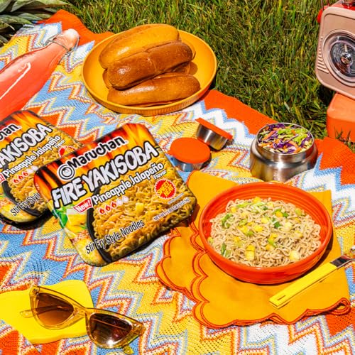 Image of Maruchan Yakisoba Fire Pineapple Jalapeno, Japanese Instant Ramen Noodles, 3.89 Oz, 8 Count