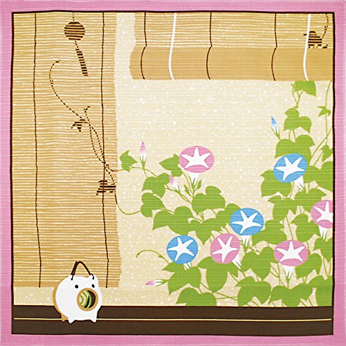 Image of Furoshiki Small-size Flower-scene Wrapping-cloth　Morning-glory 02