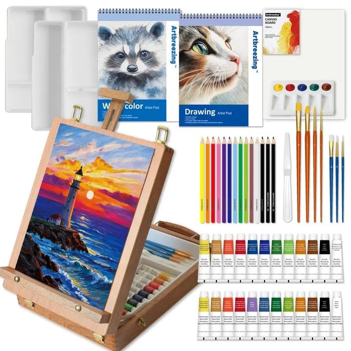 Amazon.com: Artbreezing Mixed Media Art Set,55 Pack Painting