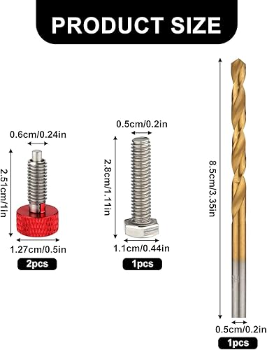 Miniatura 2 de Packout Kit de pasadores de liberación de mango, 2 pasadores de liberación de mango, émbolo de resorte retráctil de mano de acero inoxidable M6,