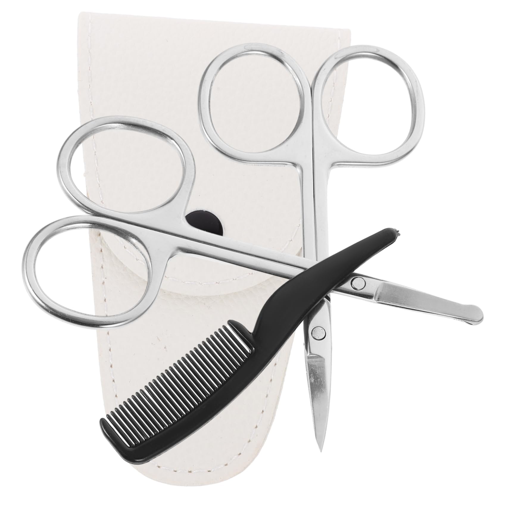 Healeved 12pezzi Forbici Per Barba e Naso Acciaio Inossidabile Kit Di Rifinitura Portatile Con Forbici Di Precisione e Pettine Piccolo