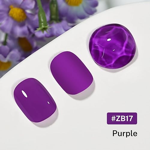 Miniatura 2 de 16.5ml Esmalte de uñas morado de gran volumen, de secado rápido, esmalte de uñas de color de larga duración y rápido secado para arte de uñas DIY,