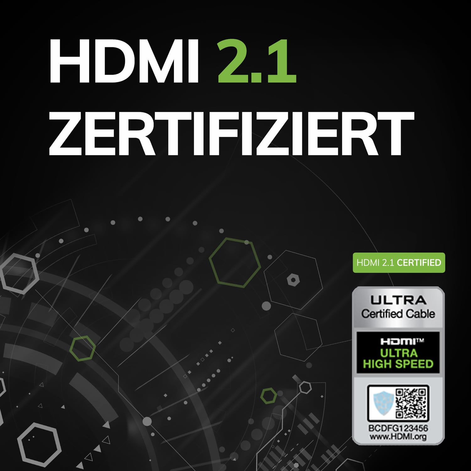 OEHLBACH Flex Evolution - Ultra High-Speed HDMI-Kabel, patentierter Knickschutz, 8K UHD 60Hz 4320p, 4K 120Hz, 2160p - 48Gbit/s, 21:9 Cinema, 3D, Dolby Vision, Dynamic HDR 10+, VRR, eARC, 1,50 Meter