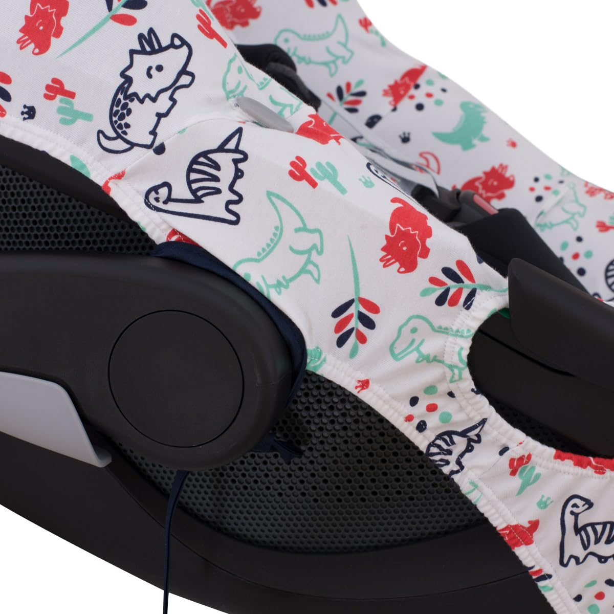 JYOKO Kids Funda de algodón para Silla de Coche Compatible con Maxi Cosi Pebble 360 Y FamilyFix 360 (Dino Party)