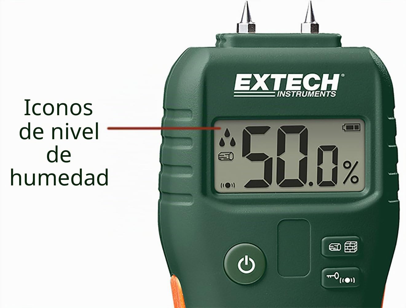 Extech MO55 Combinación de medidor de humedad con/sin agujas