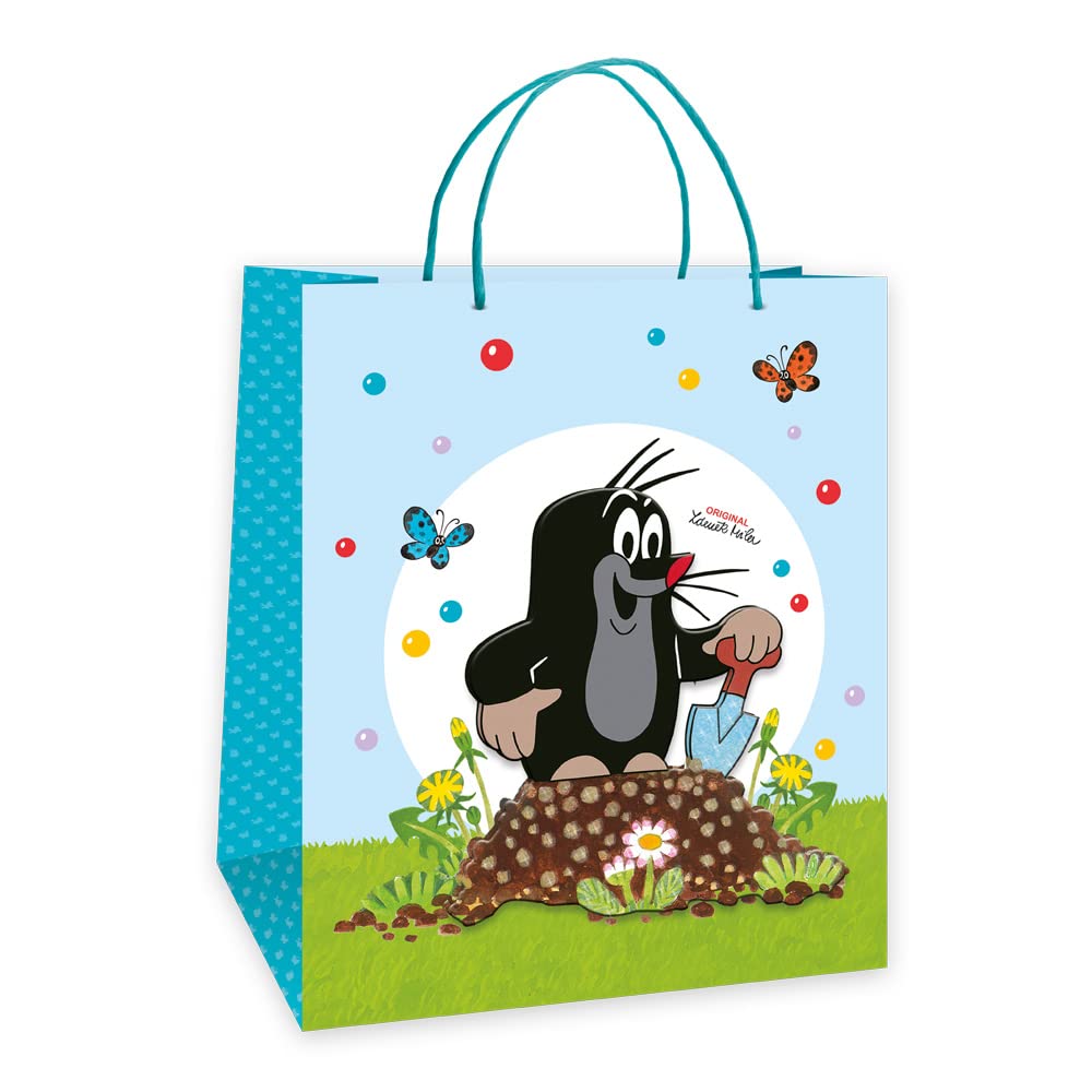 Trötsch Der kleine Maulwurf Garten Geschenktasche groß 3D: Tragetasche Papiertüte Geschenktüte Henkeltasche