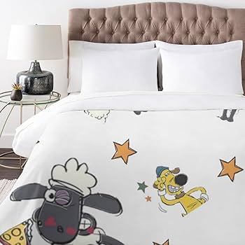 Amazon｜ひつじのショーン 布団カバー ダブル 3点セット 寝具