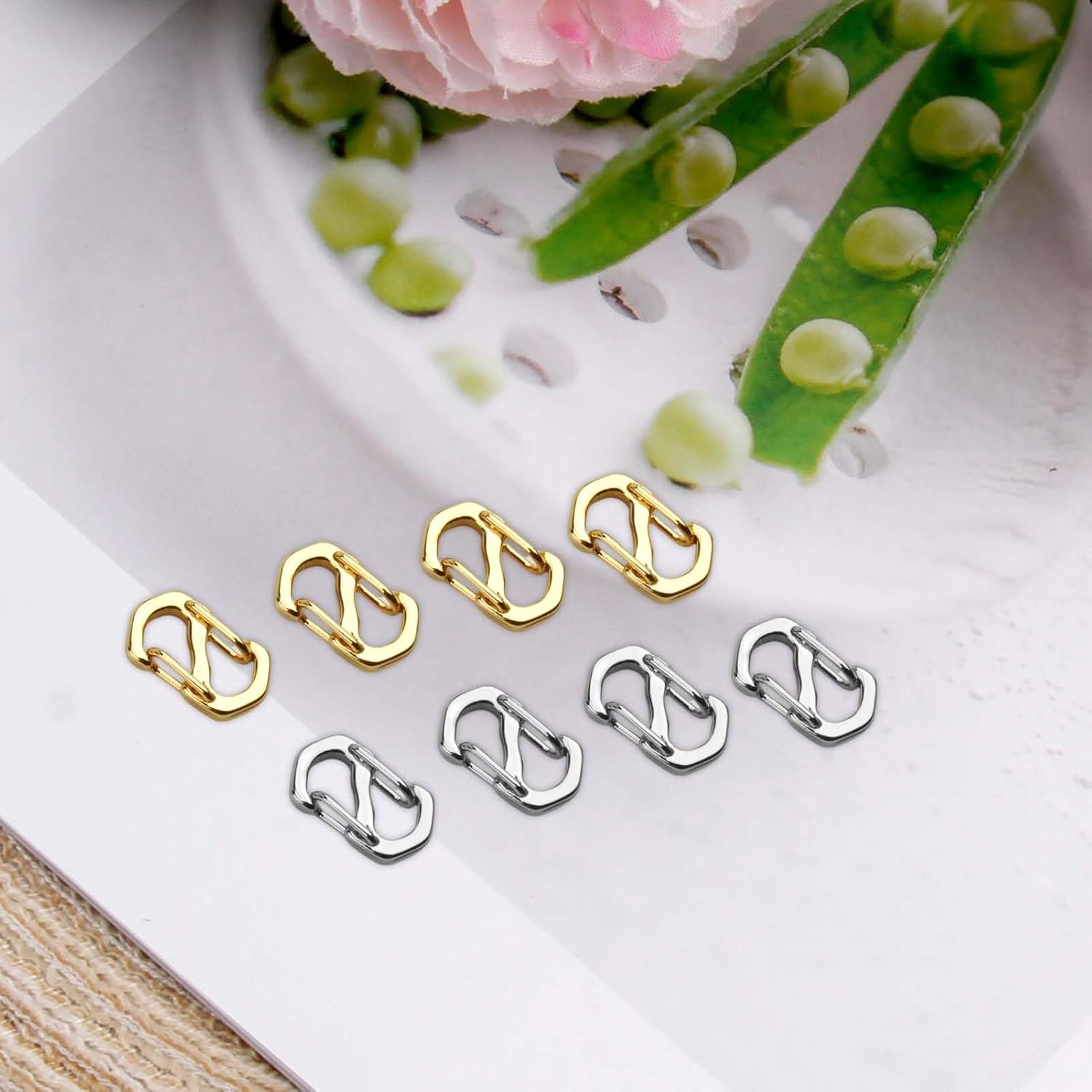 8Pcs Double Opening Necklace Shortener Lobster Clasp,Silver and Gold Chain Bracelet Shortener Connector Stainless Steel Closures for Jewelry Making - Image 7