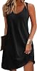 Zeagoo Womens Summer Dress 2025 Loose V Neck Sleeveless Sundresses Swimsuit Coverup with Pockets Floral Tank Dresses