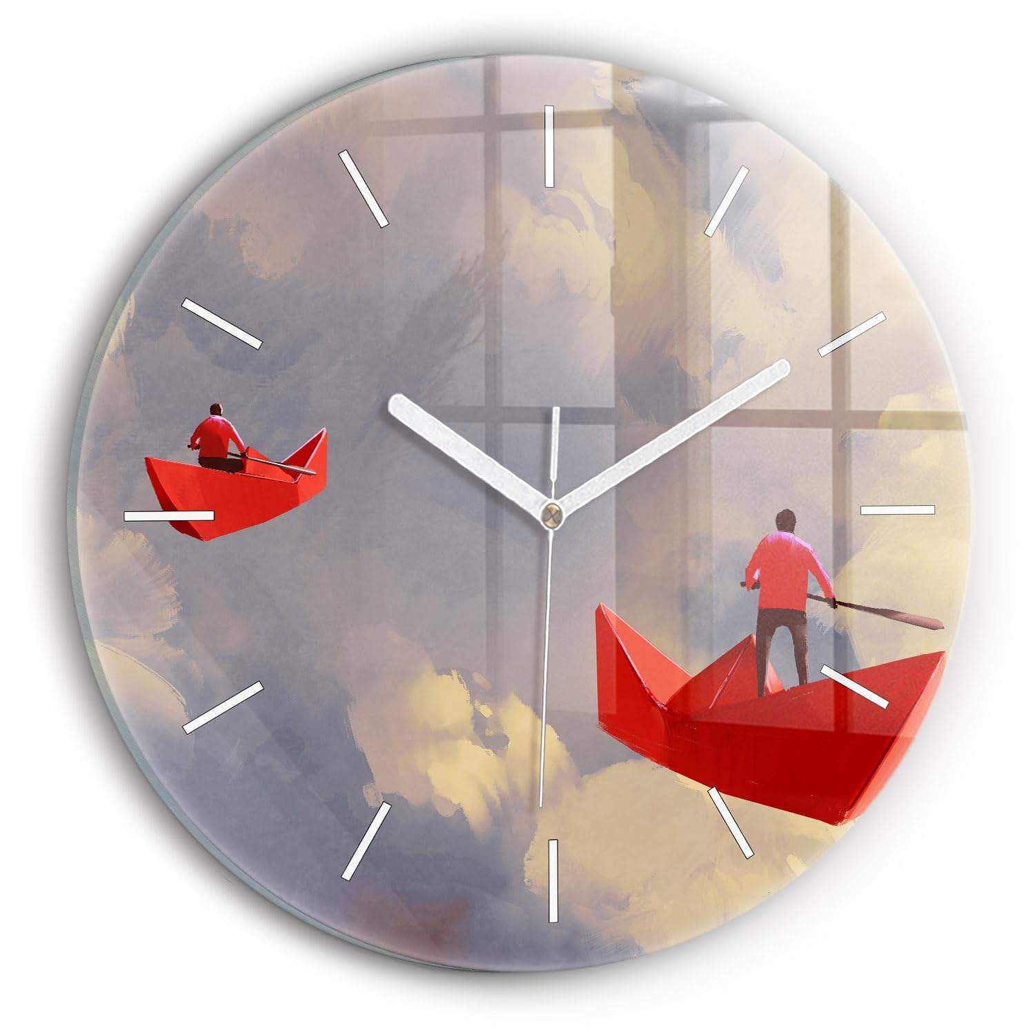 Horloge en Verre Wallfluent 30 cm : Éléments d'Horlogerie Moderne et Design de Qualité Supérieure