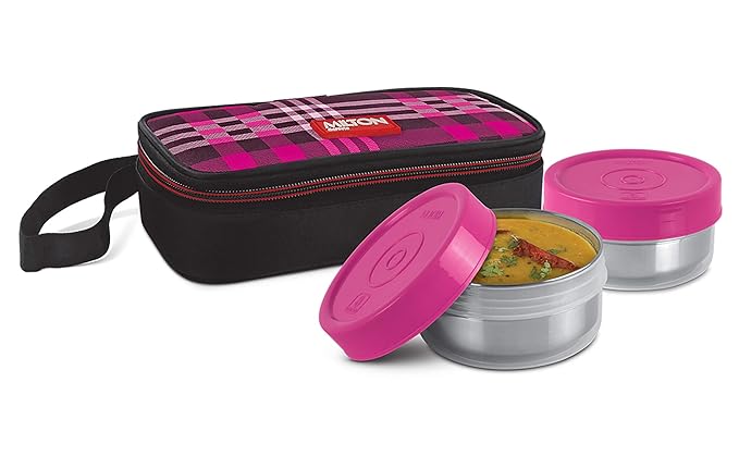 Milton Capsule Stainless Steel Lunch Box, Pink