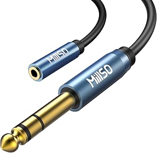 MillSO 1/4 to 3.5mm Headphone Adapter TRS 6.35mm 1/4 Male...