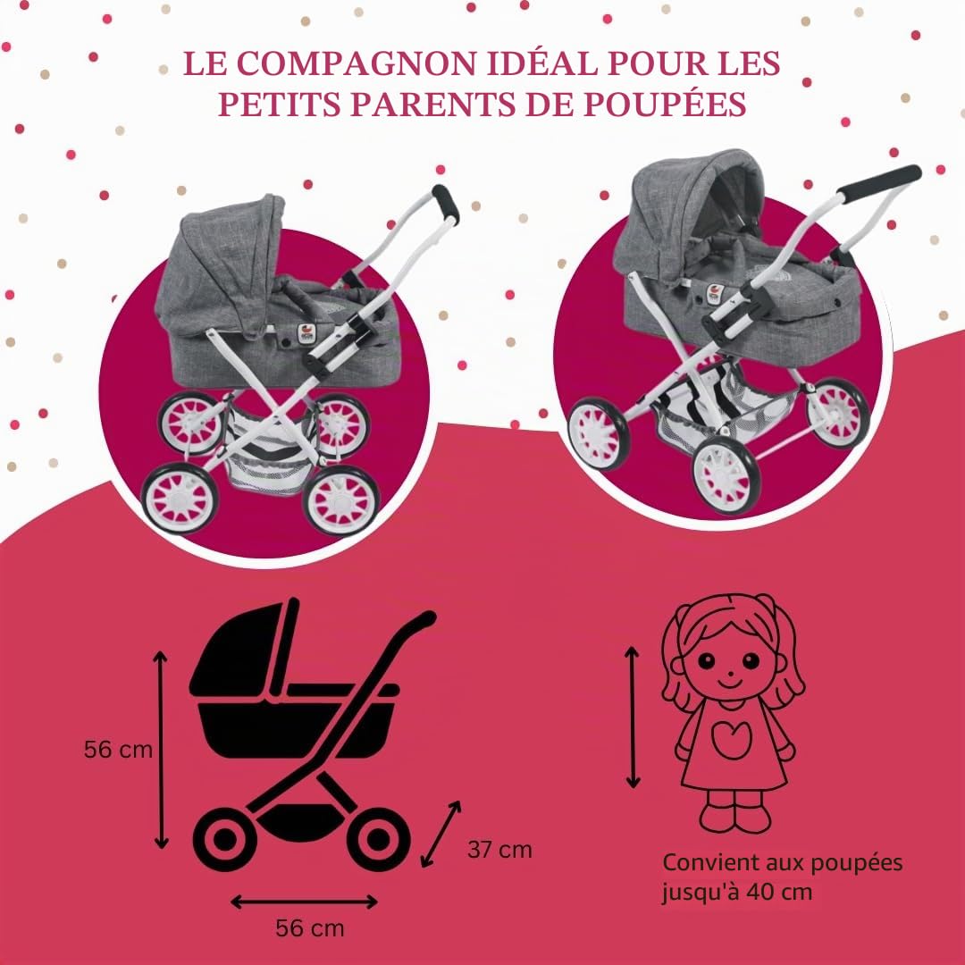 Bayer Chic 2000 Poussette Poupon Smarty | Mon Premier Landau Évolutif