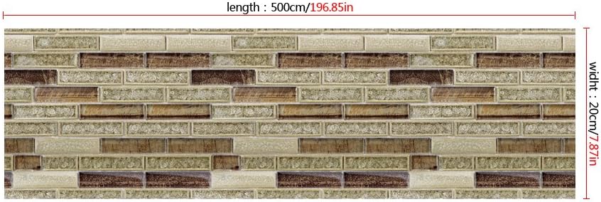 VANCORE Wall Sticker Home Decor Backsplash Wallpaper Bathroom Kitchen DIY Plain Design 20x500cm/7.87x197" Roll