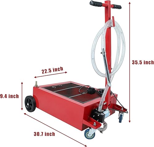 Miniatura 4 de SUPERFASTRACING Bandeja de drenaje de aceite de perfil bajo de 12 galones con bomba de transferencia de combustible de aceite de 110 V para