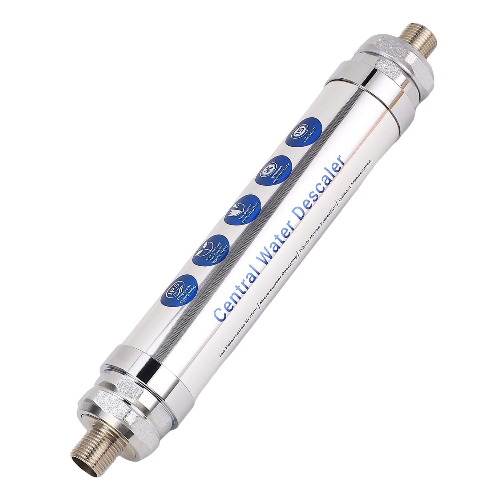 Sistema magnético descalcificador de agua sin sal, acero inoxidable 304 fácil instalación, ablandador de agua a escala, para ducha, lavavajillas, calentador solar (3/4 pulgadas (DN20))