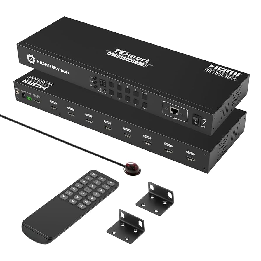 テレビ CLUX-C21C 8x1 HDMI Switcher HDMI Switch - 8 Port HDMI Switch,HDMI Switcher 8 in 1 Out,4K