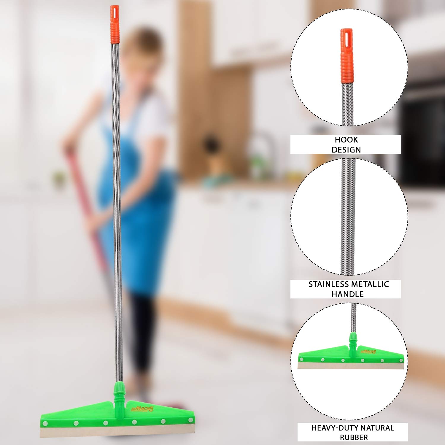 Zureni MACH-5 Wiper - 19 Inch Floor Cleaning Blade -4