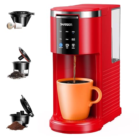 SHARDOR 3 in 1 Coffee Maker K Cup Coffee Maker Compatible with Ground Coffee Teas Single Serve Coffee