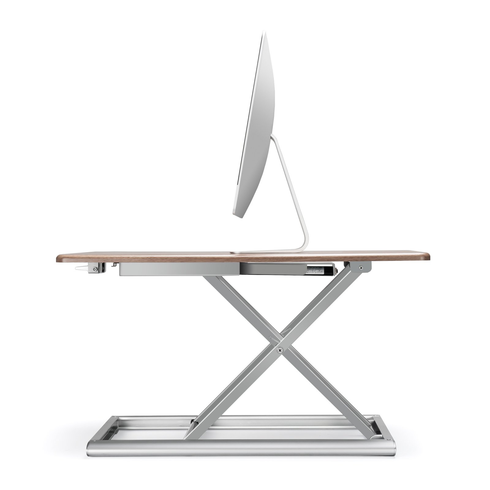thingyclub® Conversor de escritorio de pie con altura ajustable sentarse a soporte para portátil y monitor, 765 x 51 mm superficie de trabajo