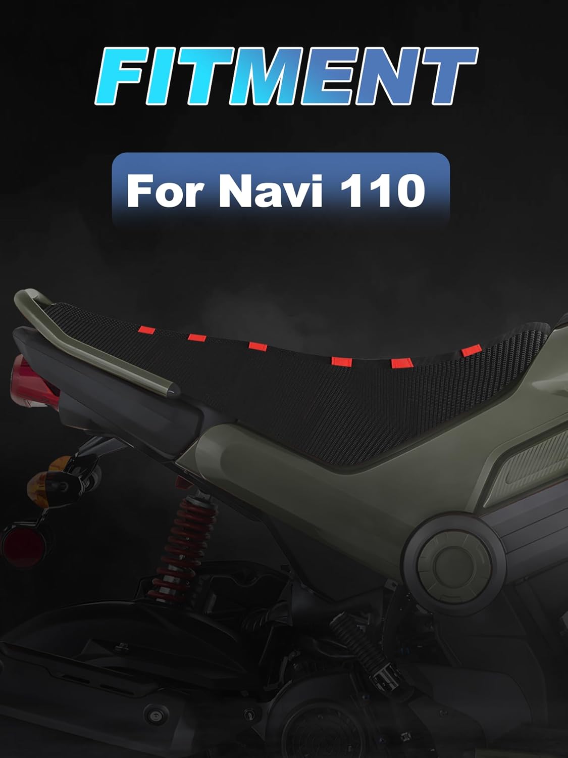 Seat Cover for Navi,Motorcycle Non-Slip Cushion Covers Protector for Navi 110/Navi110 - Red