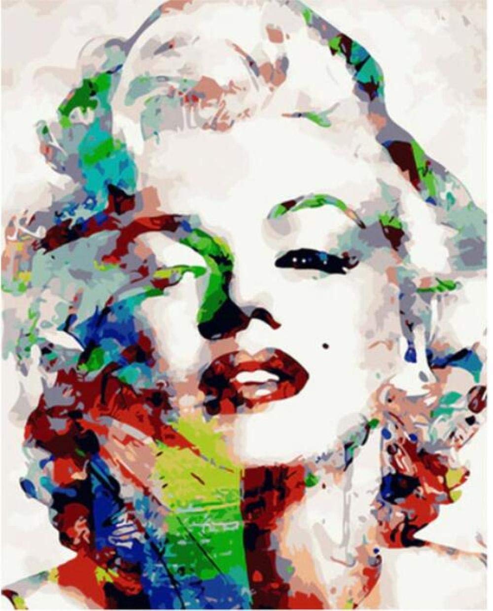 MAGICXYZ Diy oil painting paint by number Marilyn Monroe 40x50cm with Brushes Paints and Canvas Home Decor for Adults Children Seniors Junior Beginner Level Acrylics Painting Kits