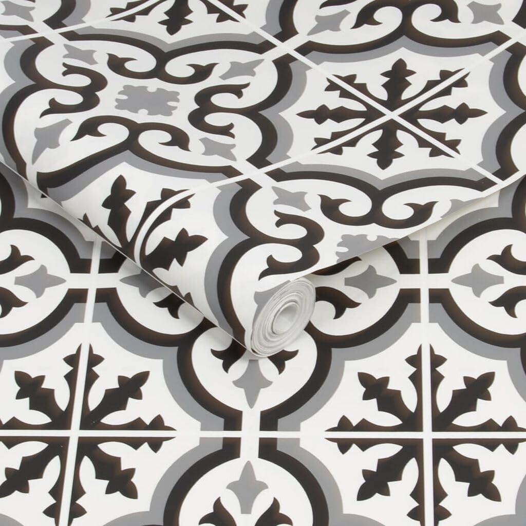 Transform Grecian Black Peel and Stick Wallpaper