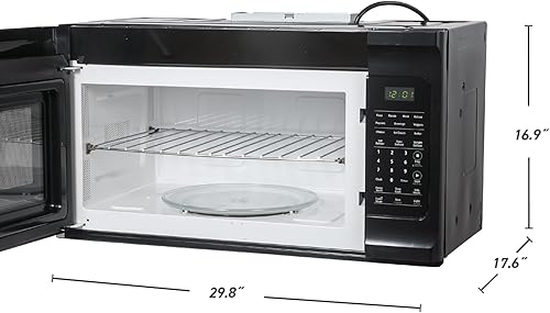 Vista 74 de COMMERCIAL CHEF Microondas de 0.7 pies cúbicos con 10 niveles de potencia, microondas de 700 W con pantalla digital, con cerradura de puerta de Negro