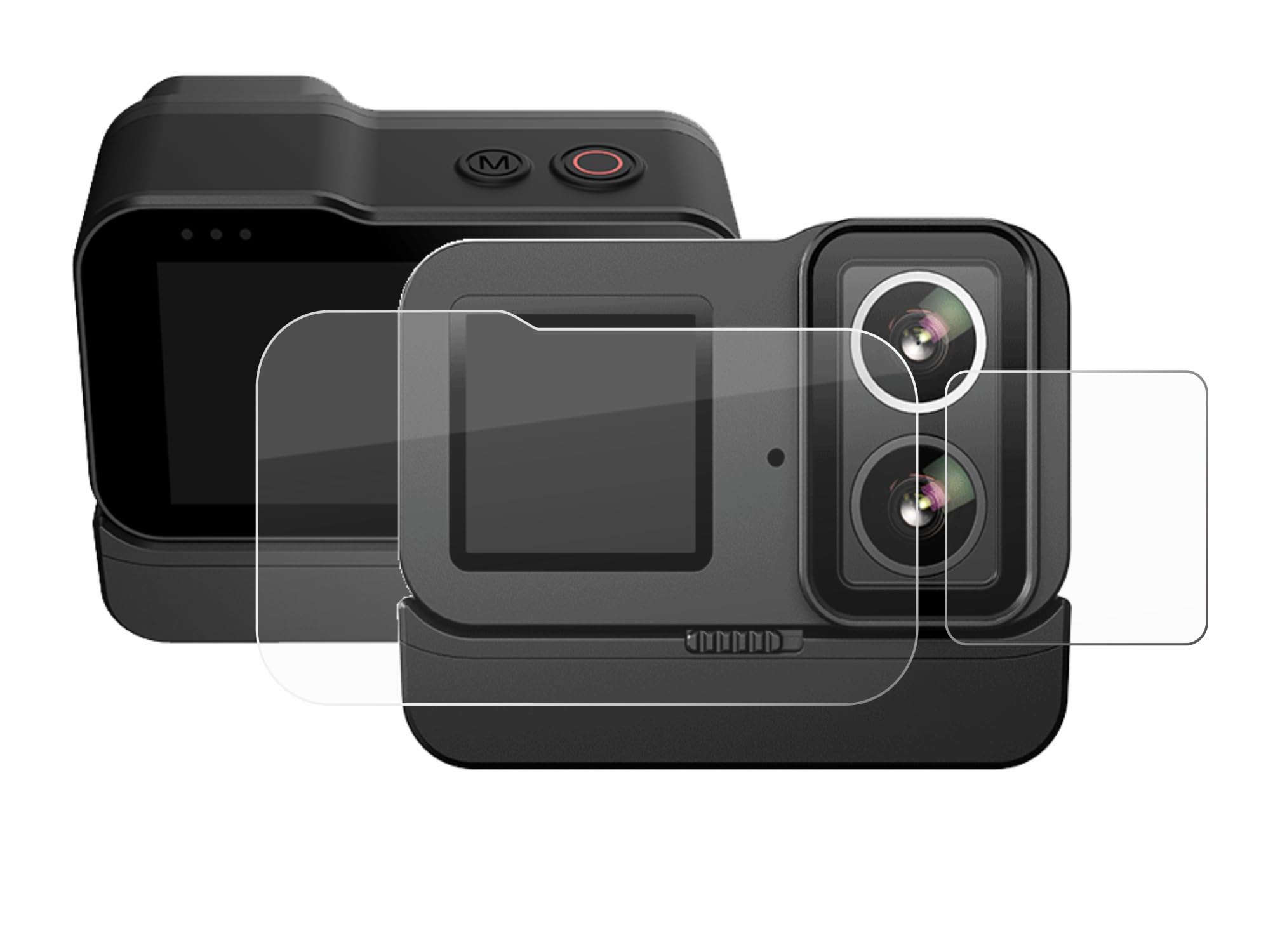 brotect Glass Screen Protector Film for SJCAM SJ20 Dual Lens - Glass-Foil 9H Protection [Scratch Resistant, High Clarity]