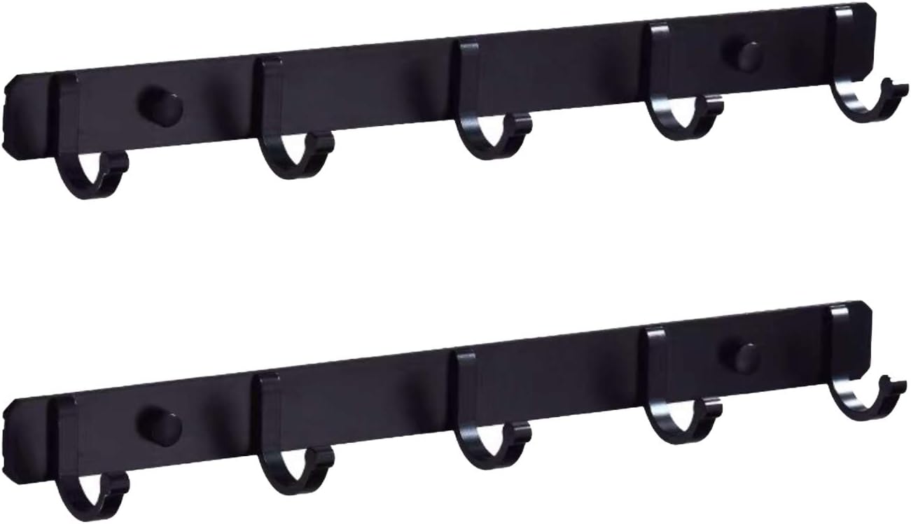 Coat Hooks Wall Mounted 2 Pack 5Hook Coat Rack Hooks Heavy