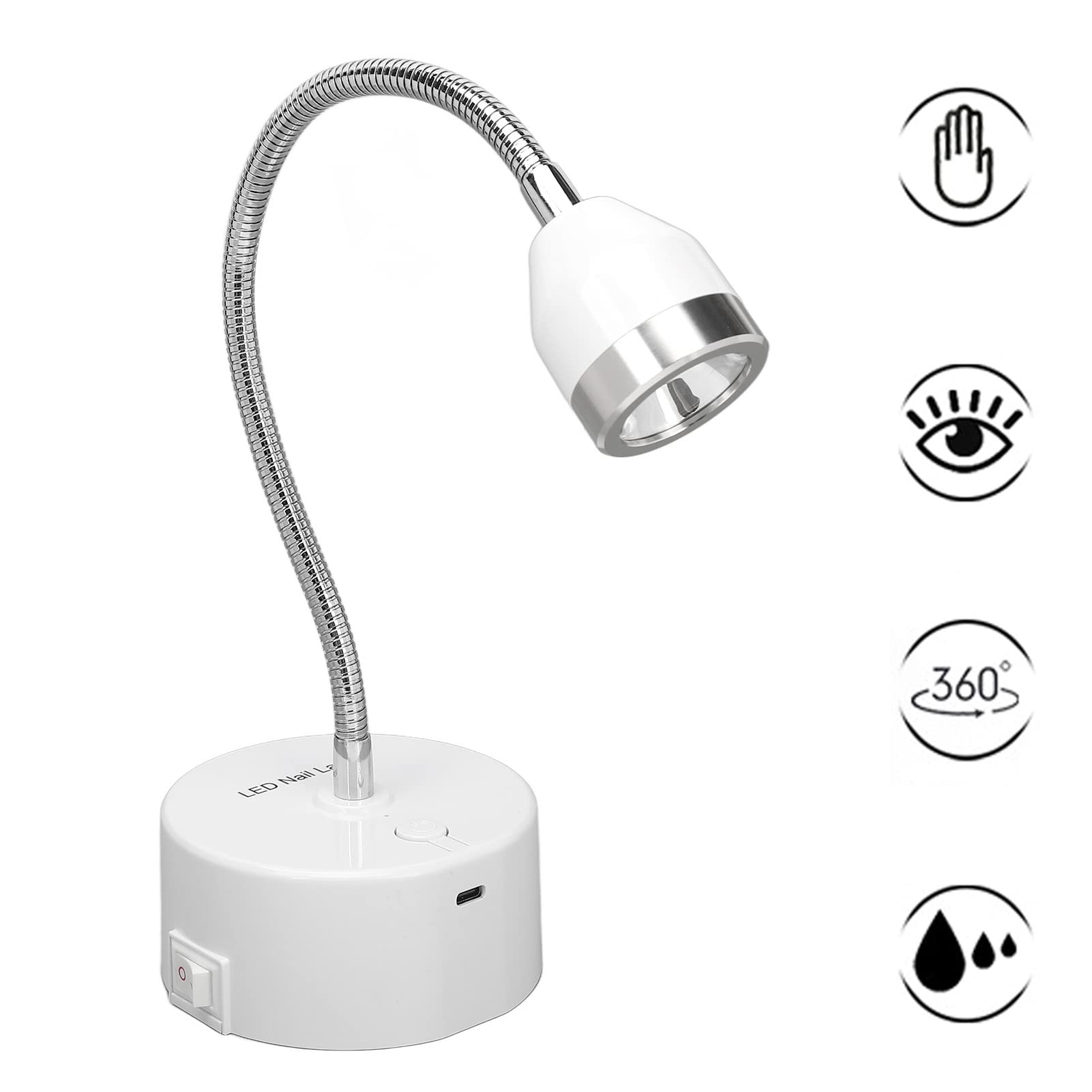 Mała Lampa UV LED do Paznokci, Lampa do Utwardzania Kleju Ultrafioletowego Przenośne 3 szt. Chipy świetlne do Domu dla Technika Paznokci