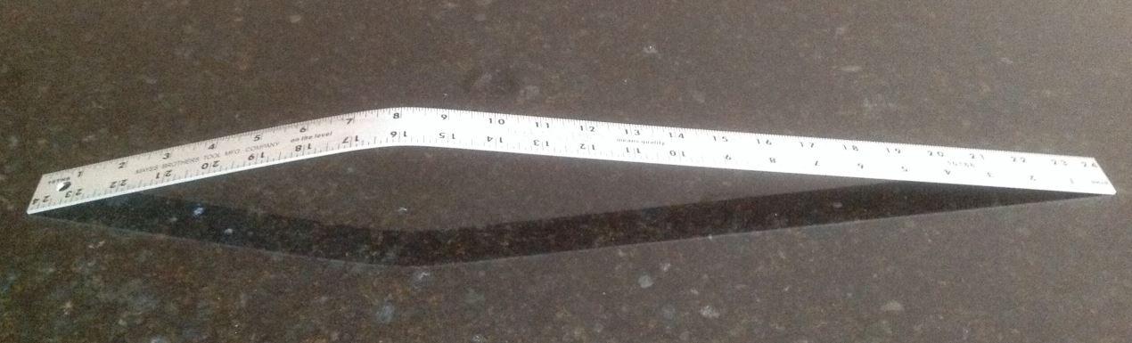 MAYES 10188 24-Inch Aluminum Ruler, Lightweight 2 Foot Ruler for ...