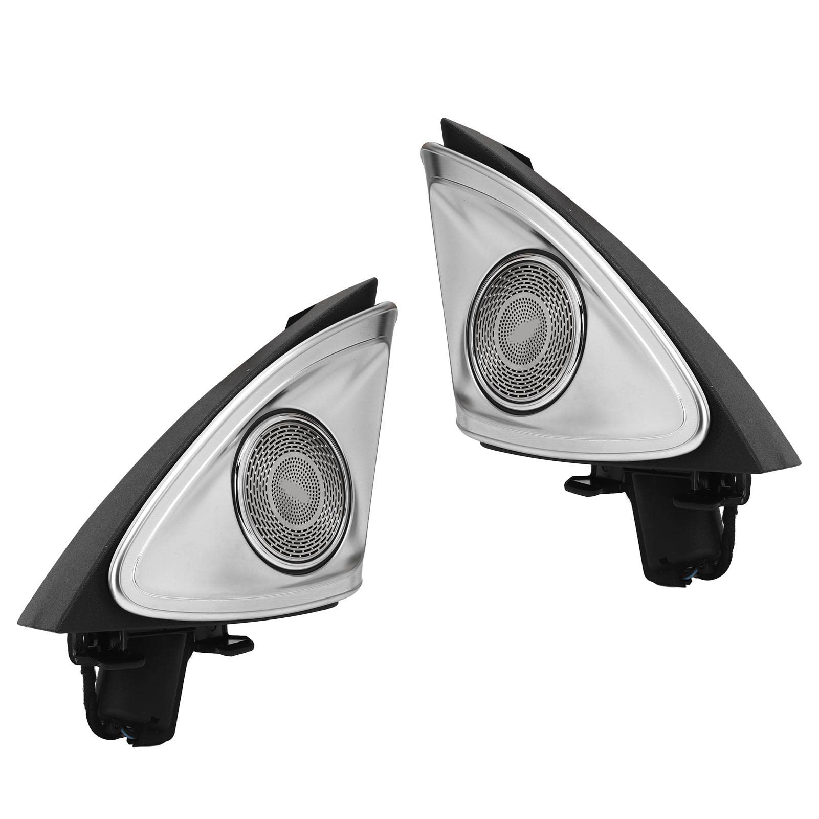 Tweeters de Altavoces de Audio para Automóvil, Juego Tweeters Altavoz con Rotación 4D para Clase E W213 2017-2021, Superficie Lisa, Luz Ambiental LED 64 Colores, Actualización Sonido Automática