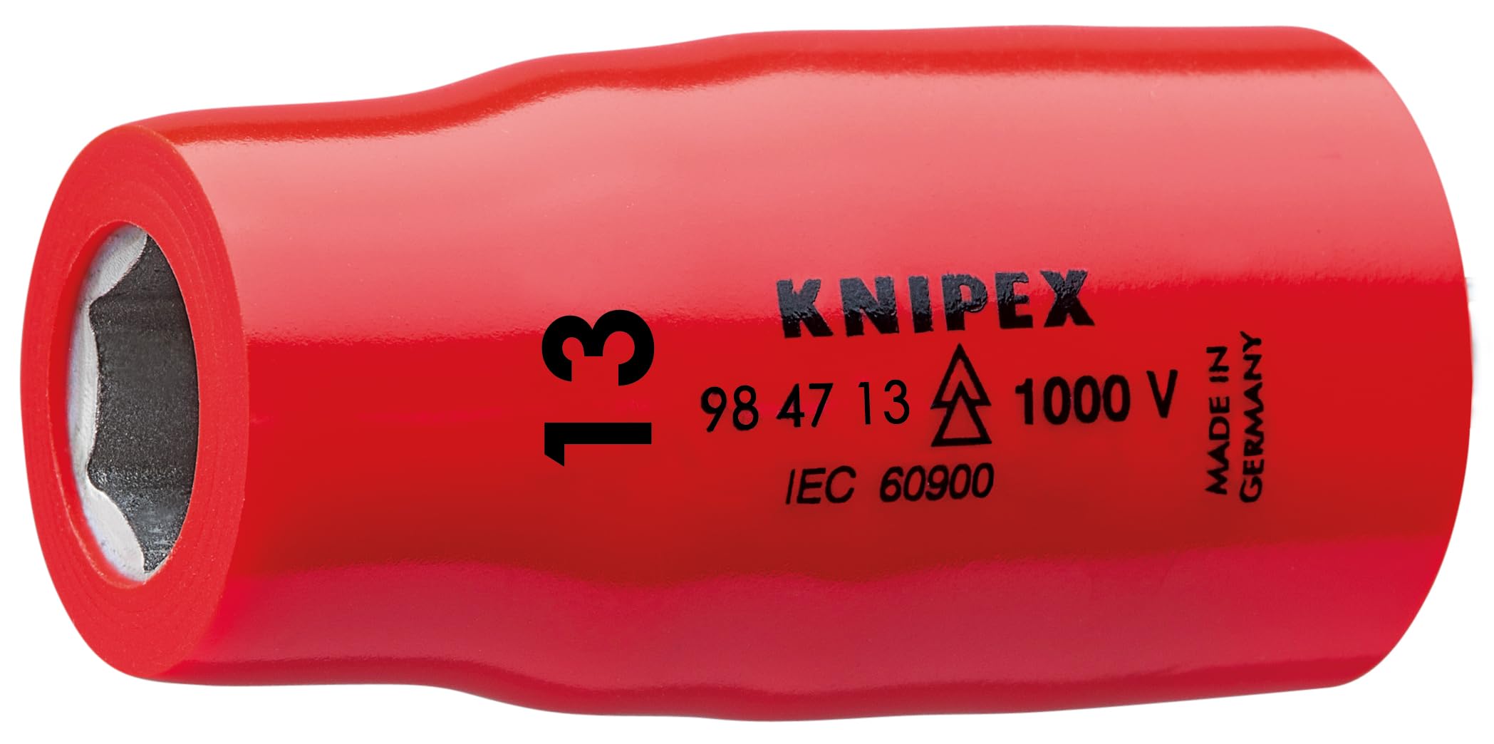 KNIPEX 98 99 11 S6 10 Piece 1,000V Insulated Socket Set 1/2 Metric