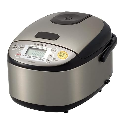 Zojirushi Micom 3-Cup Compact Size, Multiple Settings, Stainless Steel Made, Built-In Retractable Power Cord and Easy to Transport Rice Cooker and Warmer - Stainless Black - 3-Cups (uncooked), - Rice Cooker & Warmer