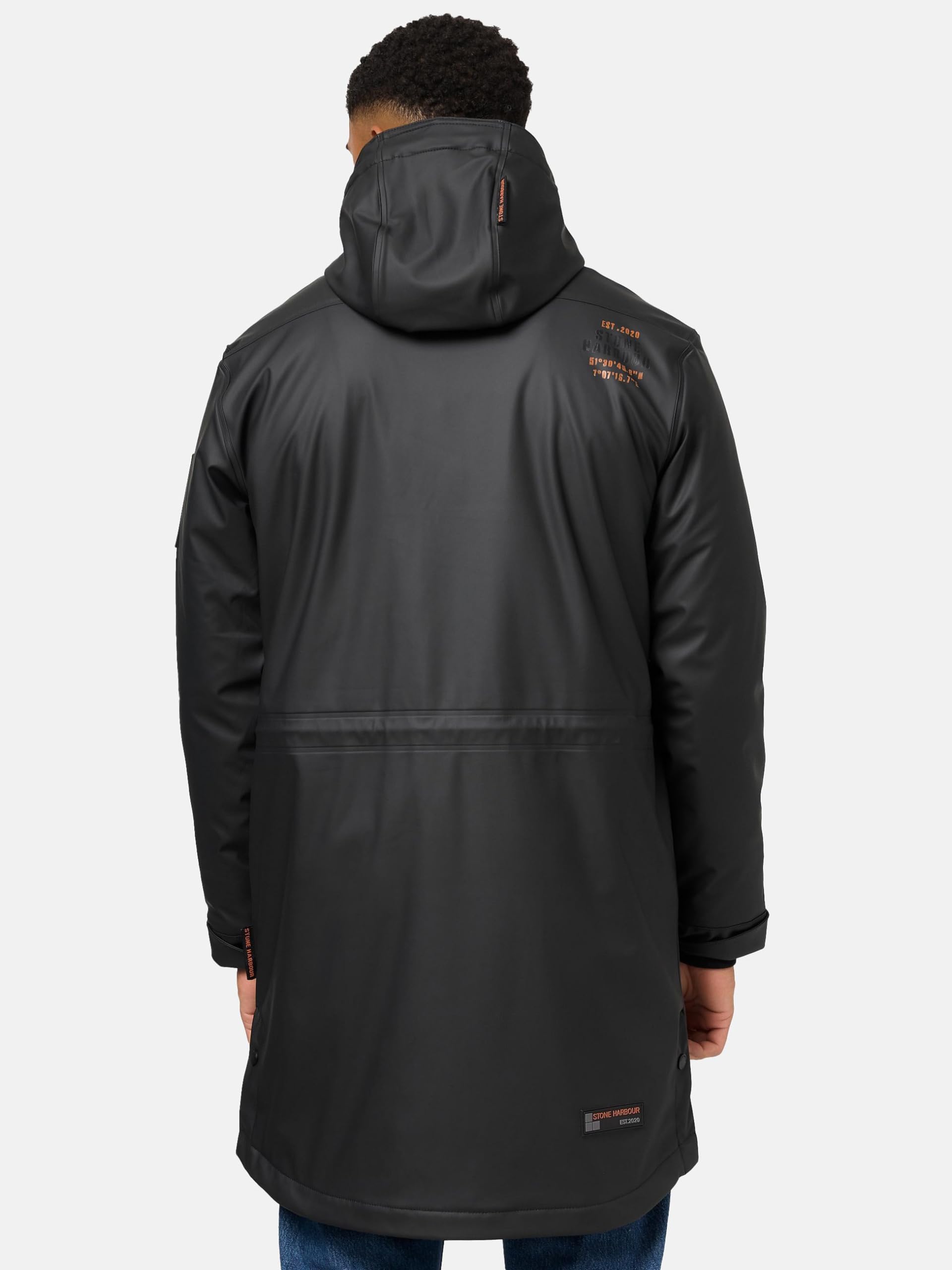 STONE HARBOUR Verdaan S-3XL wodoodporny płaszcz przeciwdeszczowy z podszewką męski