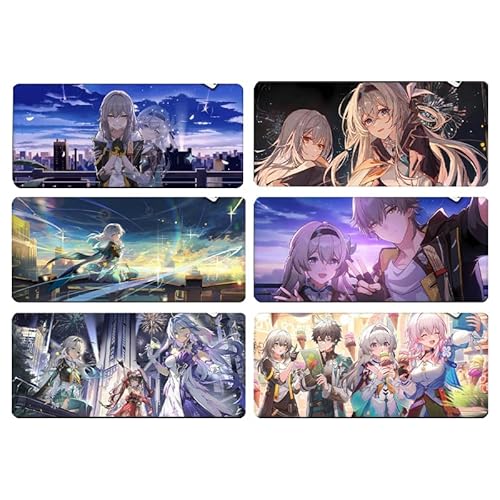 DXBPP(売店)崩壊スターレイルマウスパッド大型防水グッズゲーミングホタル精密操作ゲームかっこいい滑り止めオシャレ可愛い萌誕生日プレゼントゴム製品光学式対応携帯滑り止め13,40*90*0.3cm