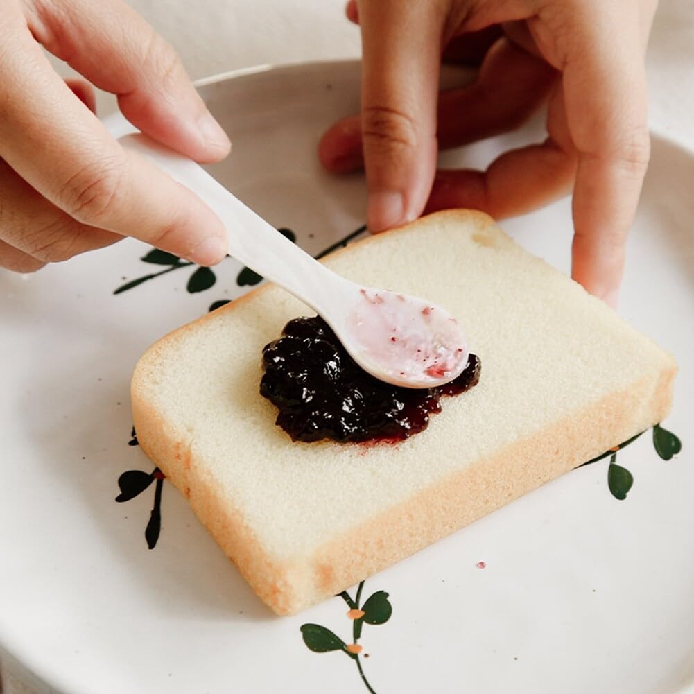 LICHENGTAI 5er Set Eierlöffel Perlmutt Handgemacht Kaviarlöffel Mutter Löffel Weiß Perlmuttlöffel Kaviar Servierlöffel Dessertlöffel für Kaviar Eier Kaffee Serving