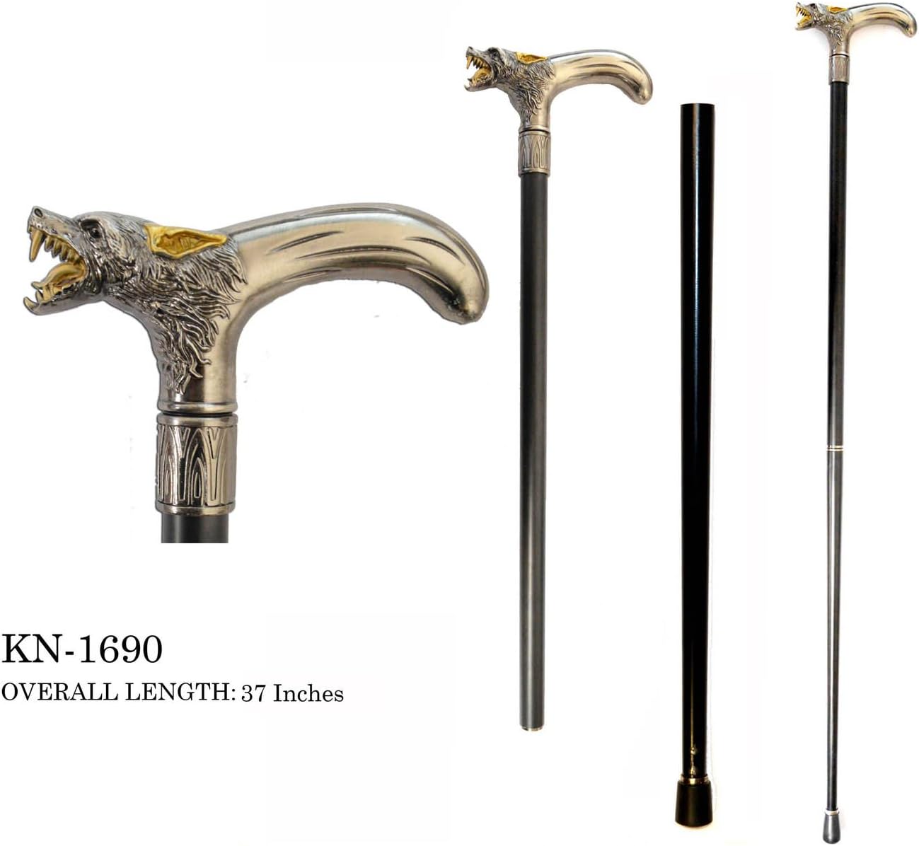 Wolf Walking Cane - KN-1690