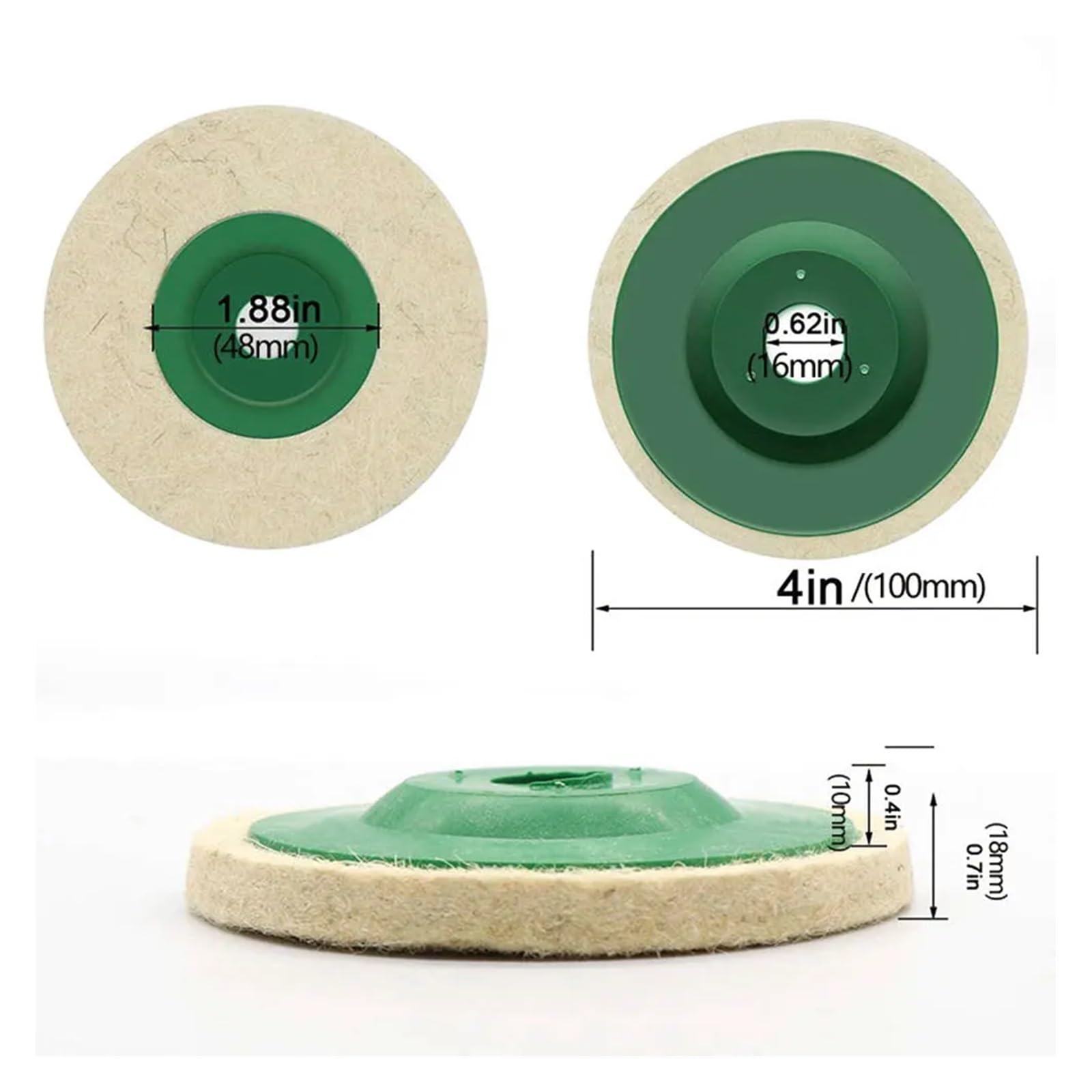 100 mm wełniane tarcze polerskie, do szlifierki kątowej, filcowe lustrzane, 5-50 szt., metalu, marmuru, szkła, ceramiki(30PCS)
