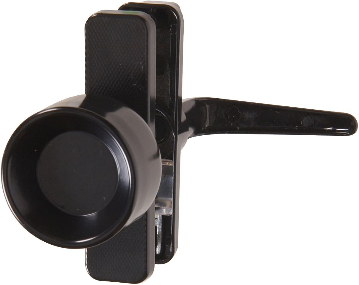 Pestillo de perilla de aluminio negro Hillman para puertas contra tormentas y mosquiteras, 1-3/8 pulgadas | Pestillo con perilla a presión para puertas contra tormentas y mosquiteras, se adapta a espacios entre orificios comunes, resistente al óxido, reemplazo, plantilla incluida