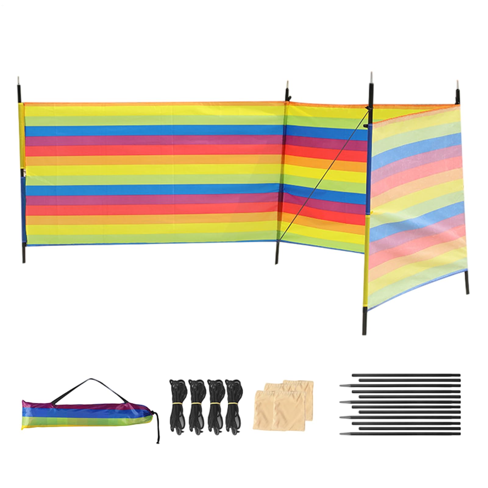 Paravento da Campeggio Barriera Antivento Con Pali E Borsa | Frangivento, Ombra, Paravento Da Campeggio Per Viaggio, Vacanza, In Giardino, Giardino, BBQ, Pesca, Forniture Per Feste